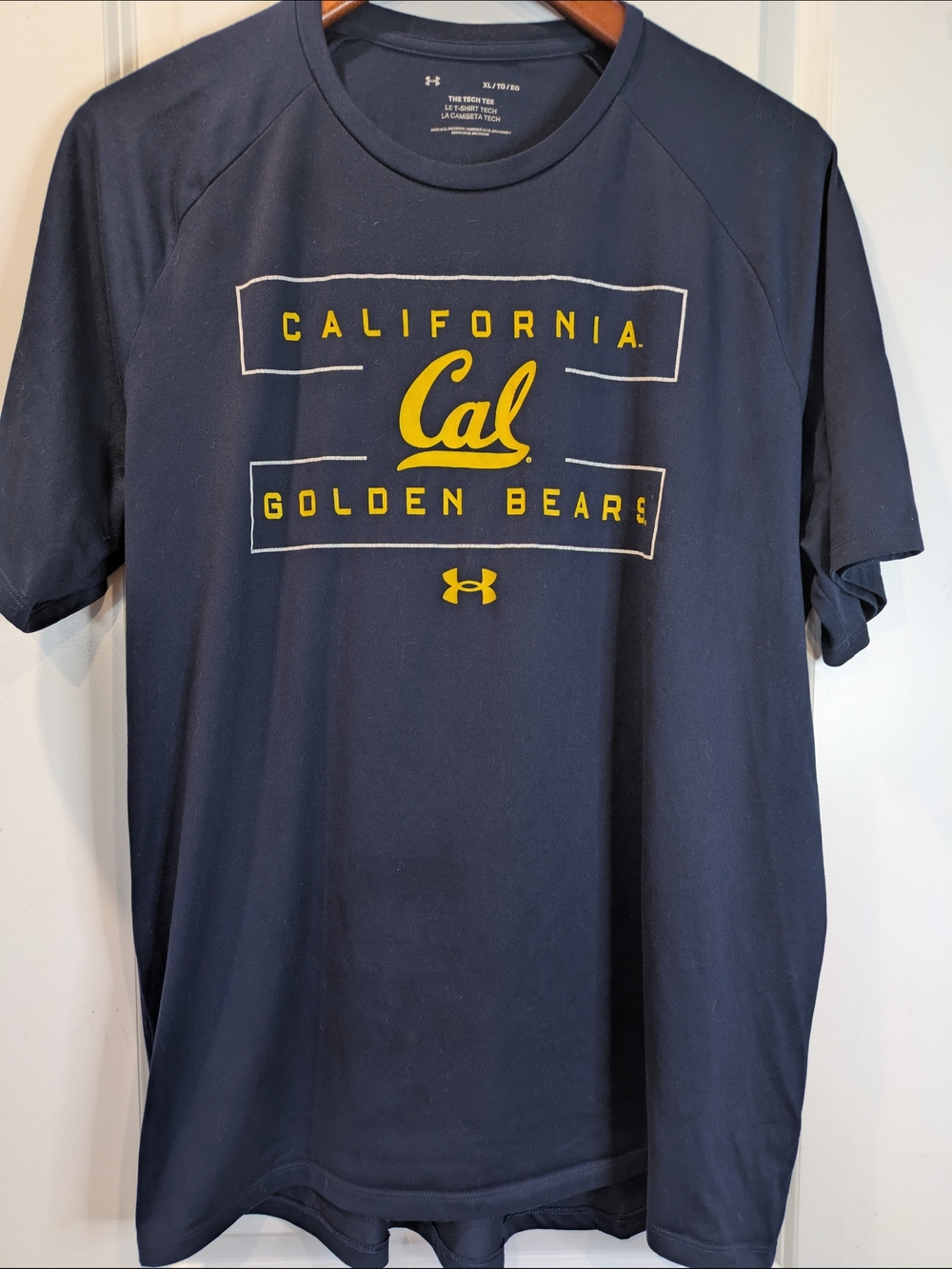 Under Armour Cal Golden Bears Tech Tee Navy Performance Shirt XL